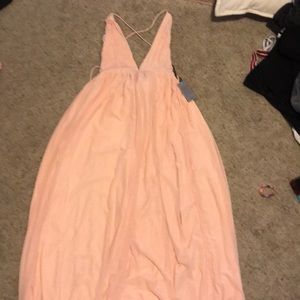 Pink long beautiful dress